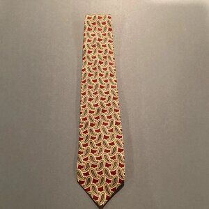 Bert Pulitzer Collectors Edition Paisley Silk Neck Tie Red